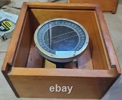 WWII US Air Force Army AFT Compass Type D-12 WITH WOOD BOX