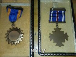 WWII US Army AC Distinguished Flying Cross with pin and Air Medal Lot Signed