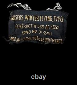 WWII US Army Air Core Bomber Plane Crew Shearling Flying Pants Type A-1 Size 42