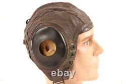 WWII US Army Air Corp A11 Flight Helmet Size M Soft Leather