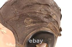 WWII US Army Air Corp A11 Flight Helmet Size M Soft Leather