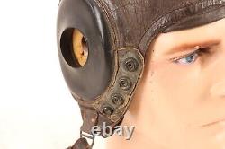 WWII US Army Air Corp A11 Flight Helmet Size M Soft Leather