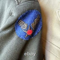 WWII US Army Air Corp Named Pilot Uniform Group 3 Sterling Wings Bullion Patches