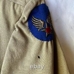 WWII US Army Air Corp Named Pilot Uniform Group 3 Sterling Wings Bullion Patches