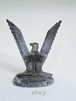 WWII US Army Air Corp Paperweight Keep'em Flying Victory Eagle Figurine Metal