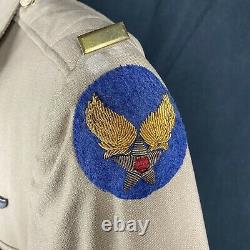 WWII US Army Air Corp Summer Officer Jacket with wings Bullion Patch Abercrombie