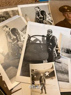 WWII US Army Air Corps 36th Photo Recon Squadron Photos and Log Book Lot