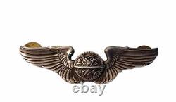 WWII US Army Air Corps 3 Navigator Wings 1st Lt Bar Clutchback FREE SHIP Lot