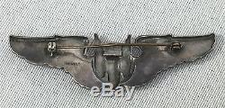 WWII US Army Air Corps Aerial Gunner Sterling Silver Wings