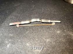 WWII US Army Air Corps Air Force Sterling Silver Pilot 3 Wings Pin