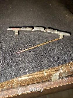 WWII US Army Air Corps Air Force Sterling Silver Pilot 3 Wings Pin