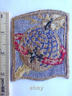 WWII US Army Air Corps Airways Communications Service Patch Felt Gold Variation