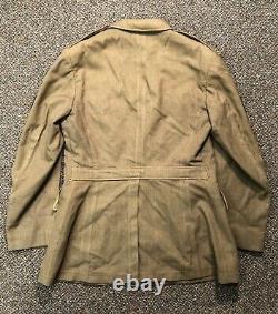 WWII US Army Air Corps Brown Wool Jacket Named Sterling Pilot Wings AP Mechanic