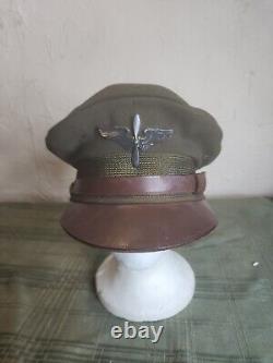 WWII US Army Air Corps Cadet Crusher Visor Cap Hat