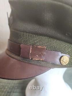 WWII US Army Air Corps Cadet Crusher Visor Cap Hat