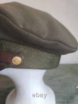 WWII US Army Air Corps Cadet Crusher Visor Cap Hat