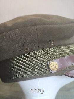 WWII US Army Air Corps Cadet Crusher Visor Cap Hat