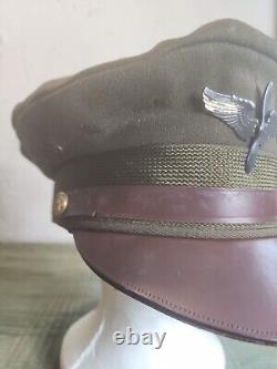 WWII US Army Air Corps Cadet Crusher Visor Cap Hat