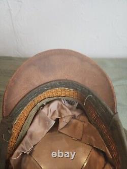 WWII US Army Air Corps Cadet Crusher Visor Cap Hat