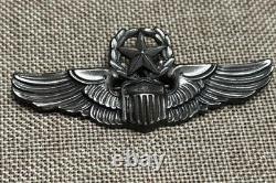 WWII US Army Air Corps Command Pilot Wings 3 N. S. Meyer Sterling Clasp Back