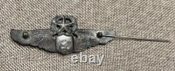 WWII US Army Air Corps Command Pilot Wings 3 N. S. Meyer Sterling Clasp Back