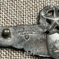 WWII US Army Air Corps Command Pilot Wings 3 N. S. Meyer Sterling Clasp Back