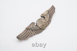 WWII US Army Air Corps Force Wings Crewmember Sterling Silver LGB 3