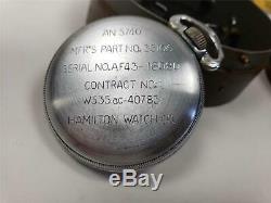 WWII US Army Air Corps Hamilton 24 hr Navigation Watch in Case AN5740