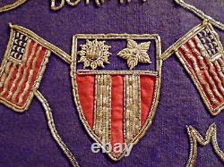 WWII US Army Air Corps Hump Pilot Souvenir Pillow Cover from Burma C-1
