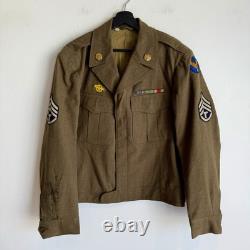 WWII US Army Air Corps Ike Jacket Uniform Patches Size 42 XL