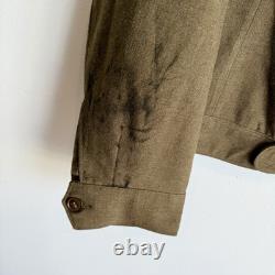 WWII US Army Air Corps Ike Jacket Uniform Patches Size 42 XL