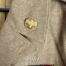 WWII US Army Air Corps Ike Jacket Uniform Patches Size 42 XL