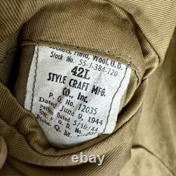 WWII US Army Air Corps Ike Jacket Uniform Patches Size 42 XL