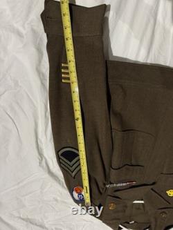 WWII US Army Air Corps Ike Uniform Cap Wool 9th Division Patch Australian Sz 38S WWII US Army Air Corps Ike Uniform Cap Wool 9th Division Patch Australian Sz 38S