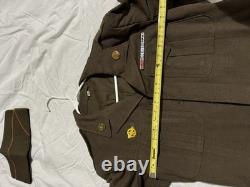 WWII US Army Air Corps Ike Uniform Cap Wool 9th Division Patch Australian Sz 38S WWII US Army Air Corps Ike Uniform Cap Wool 9th Division Patch Australian Sz 38S