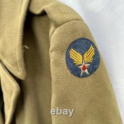 WWII US Army Air Corps Jeep Coat Mackinaw Wool Peacoat Felt Patch