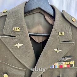 WWII US Army Air Corps Named Officer Uniform Bullion 10th AAC CBI Patches