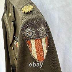WWII US Army Air Corps Named Officer Uniform Bullion 10th AAC CBI Patches