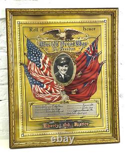 WWII US Army Air Corps Named Soldiers Framed Service Certificate
