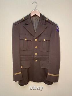 WWII US Army Air Corps Officer Jacket with Bullion Embroidered patch VERY RARE