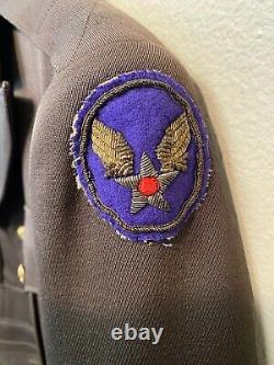 WWII US Army Air Corps Officer Jacket with Bullion Embroidered patch VERY RARE