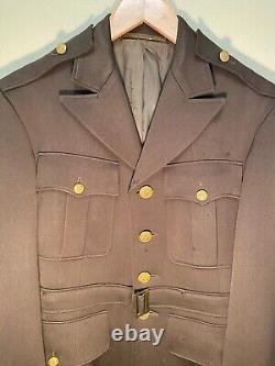 WWII US Army Air Corps Officer Jacket with Bullion Embroidered patch VERY RARE