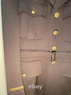 WWII US Army Air Corps Officer Jacket with Bullion Embroidered patch VERY RARE