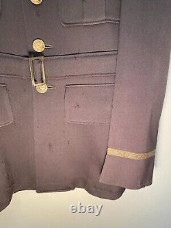 WWII US Army Air Corps Officer Jacket with Bullion Embroidered patch VERY RARE