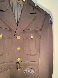 WWII US Army Air Corps Officer Jacket with Bullion Embroidered patch VERY RARE