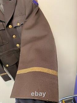 WWII US Army Air Corps Officer Jacket with Bullion Embroidered patch VERY RARE