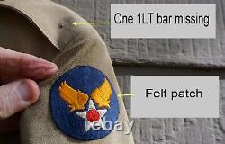 WWII US Army Air Corps Officer Navigator 8th Air Force jacket, as worn (rack B)