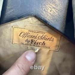 WWII US Army Air Corps Officers Shirt Patched Felt 4th AAC