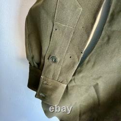 WWII US Army Air Corps Officers Shirt Patched Felt 4th AAC