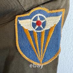 WWII US Army Air Corps Officers Shirt Patched Felt 4th AAC